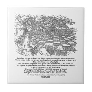 Net als een groot schaakbord voor schaakwonderland tegeltje