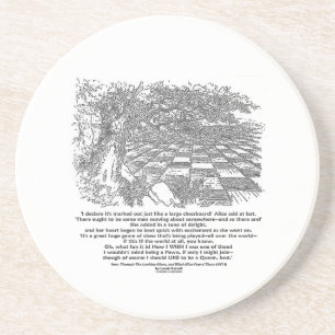 Net als een groot schaakbord voor schaakwonderland zandsteen onderzetter