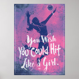 Net als een meisje met roze volleybal 2 poster