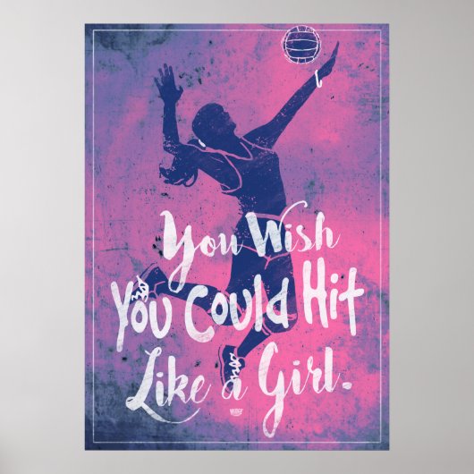 Net als een meisje met roze volleybal 2 poster (Voorkant)