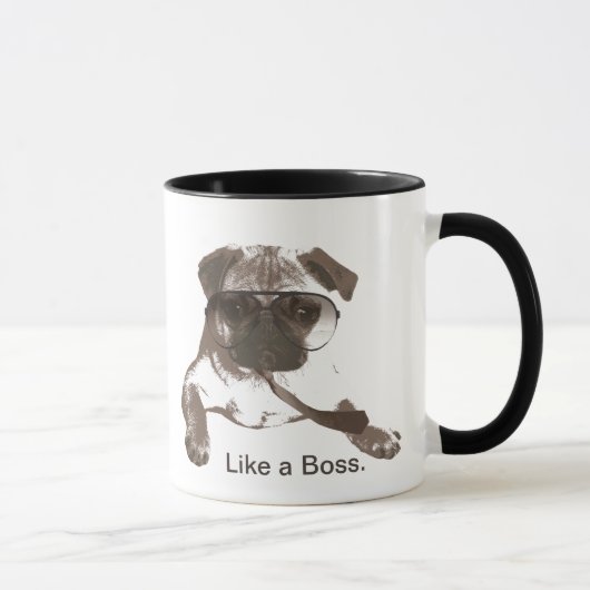 Net als een Mok voor Boss Pug (Rechts)