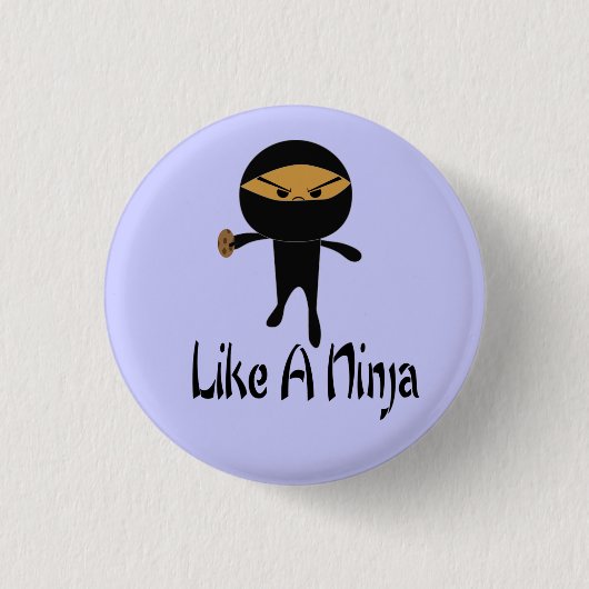 Net als een Ninja Ronde Button 3,2 Cm (Voorkant)
