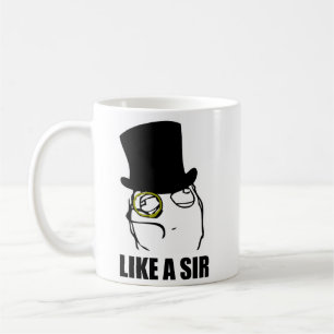 Net als een Sir Monocle Rage Face Meme Koffiemok