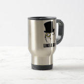 Net als een Sir Monocle Rage Face Meme Reisbeker (Voorkant rechts)