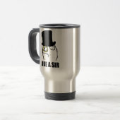 Net als een Sir Monocle Rage Face Meme Reisbeker (Voorkant links)