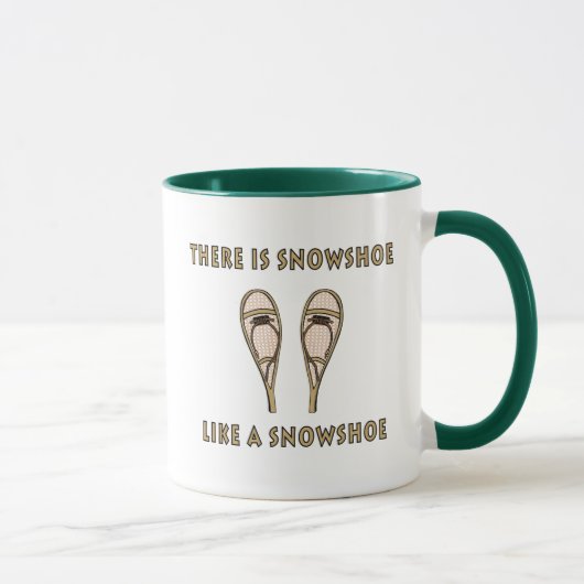 Net als een Snowshoe Funny Snowshoing Quote Mok (Rechts)