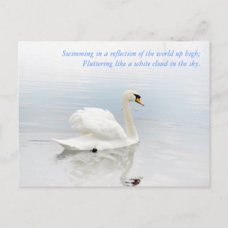 Net als een witte wolk briefkaart