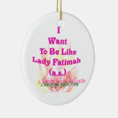 Net als Fatimah Keramisch Ornament (Rechts)
