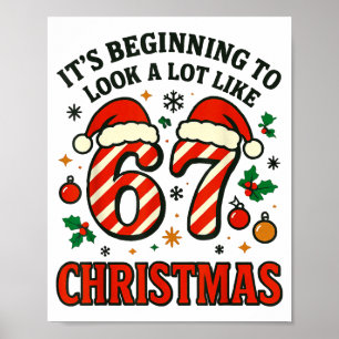 Net als Kerstmis 67 Zes Zeven Grappige Kerstmis 6- Poster