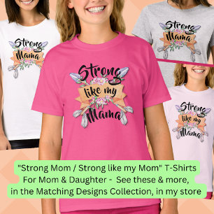Net als mama, moeder meisje die boho pijlen aanpas t-shirt