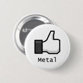 Net als metaal ronde button 5,7 cm (Voorkant /achterkant)