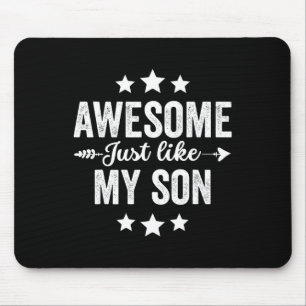 Net als mijn zoontje Funny Fathers Day Pap Mam Muismat