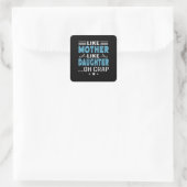 Net als moeder als dochter, oh shit vierkante sticker (Tas)