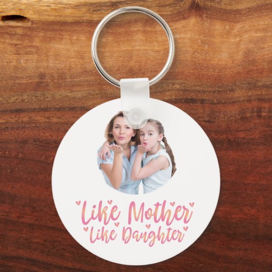Net als moeder als dochter, persoonlijke mam-cadea sleutelhanger (Voorkant)