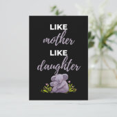 Net als moeder, net als dochter bedankkaart (Staand voorkant)