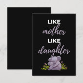 Net als moeder, net als dochter bedankkaart (Voorkant / Achterkant)