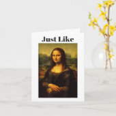 Net als Mona Lisa _1 Kaart (Gele Bloem)