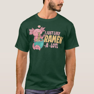 Net als Ramen A Lotl, Japan Manga Axolotl Kawa T-shirt