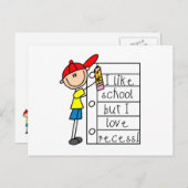 Net als schoolliefdesreces briefkaart (Voorkant / Achterkant)