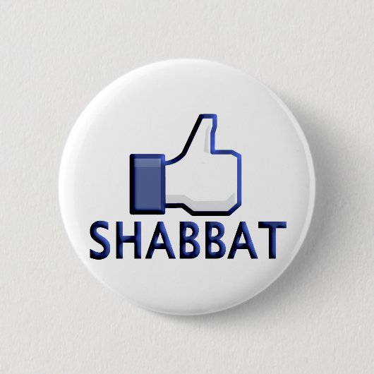 Net als Shabbat Ronde Button 5,7 Cm (Voorkant)