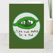 Net als twee erwten in een Kaart met peutergroeten (Voorkant)