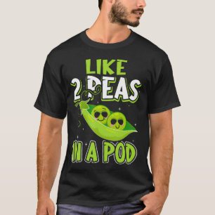 Net als twee erwten in een peul Grappige Groente T-shirt
