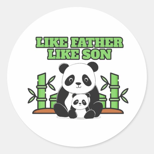 Net als vader als zoon ronde sticker (Voorkant)