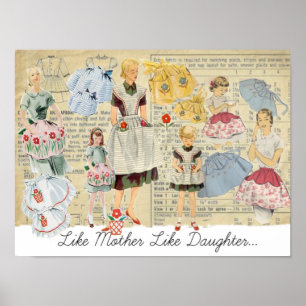 Net als Vintage Aprons Poster