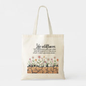 Net als wilde bloemen Canvas tas (Achterkant)