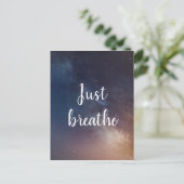 NET BREATHE - Night Sky Quote Briefkaart (Staand voorkant)