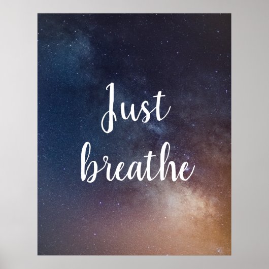 NET BREATHE - Night Sky Quote Poster (Voorkant)