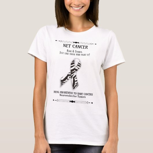 NET Cancer Support en Awareness T shirt (Voorkant)