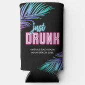 Net Drink Neon Blue & Pink Tropical Bach (Voorkant)