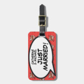 NET ECHT GETROUWD Uw Bericht Spraakballon Fun Retr Bagagelabel (Voorkant verticaal)