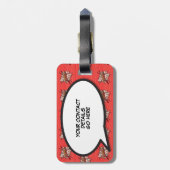 NET ECHT GETROUWD Uw Bericht Spraakballon Fun Retr Bagagelabel (Achterkant verticaal)