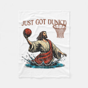 Net Gedunkerd Grappige Doop Jezus Christelijke Man Fleece Deken