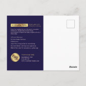 Net genoteerd eigendom marine en goud vastgoed mar briefkaart (Achterkant)