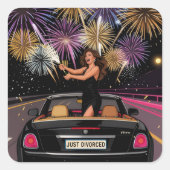 Net Gescheiden Sticker Echtscheidingsfeest Viering (Voorkant)