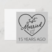 Net getrouwd 15 jaar geleden III Kaart (Voorkant / Achterkant)