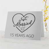 Net getrouwd, 15 jaar geleden III Kaart (Gele Bloem)