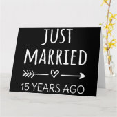 Net getrouwd 15 jaar geleden vandaag kaart (Gele Bloem)