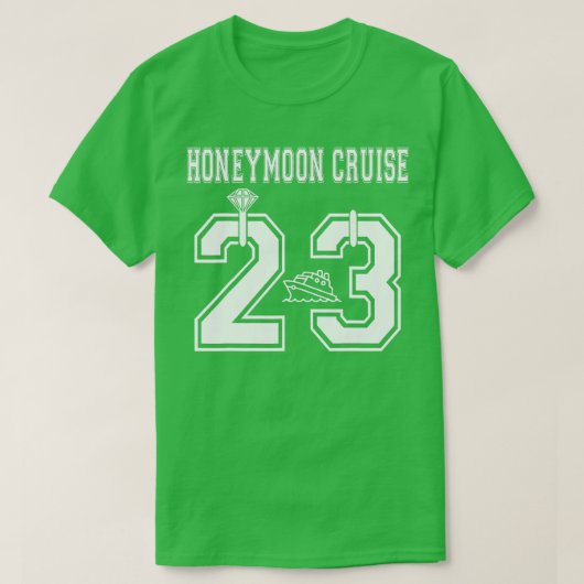 Net getrouwd 2023 Honeymoon Cruise Passen getrouwd T-shirt (Design voorkant)