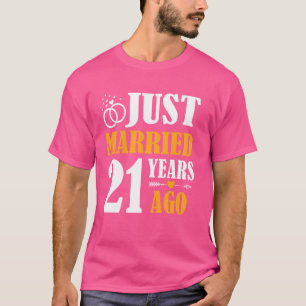 Net getrouwd 21 jaar geleden 21st Wedding Jubileum T-shirt