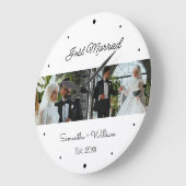 Net getrouwd 2 foto bruiloft grote klok (Hoek)