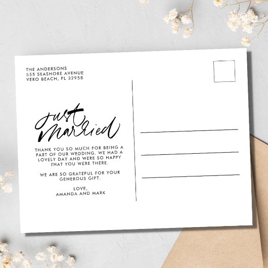 Net getrouwd 3 foto collage bruiloft dank u briefkaart