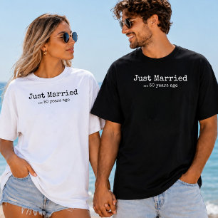 Net getrouwd 40 50 jaar geleden 40e 50e jubileum t-shirt