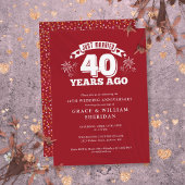 Net getrouwd 40e bruiloft Jubileum Kaart