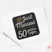 Net getrouwd 50 jaar geleden II Vierkante Sticker (Envelop)