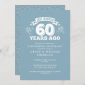 Net getrouwd 60e bruiloft Jubileum Kaart (Voorkant / Achterkant)