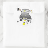 Net getrouwd (auto) ronde sticker (Tas)
